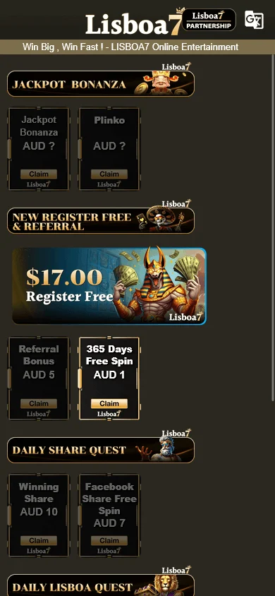 Lisboa7 Casino promotions experience on a mobile device