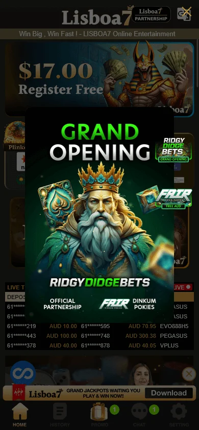 Lisboa7 Casino games experience on a mobile device